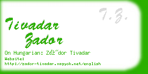 tivadar zador business card